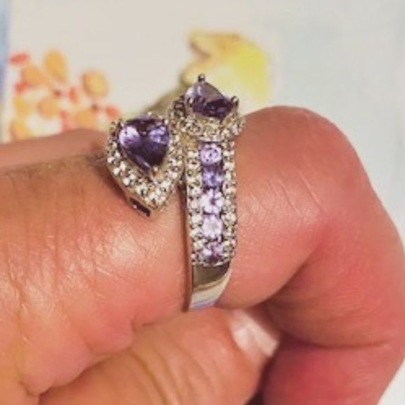 Genuine 925 SS Tanzanite ring - Size 7 - Picture 2 of 8